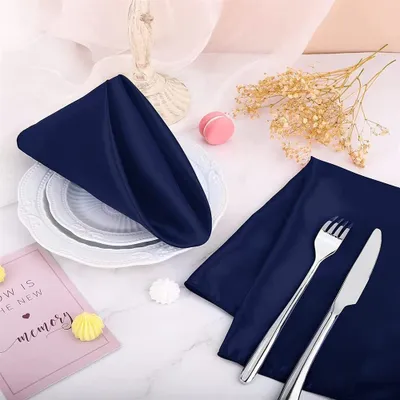 25 Stoffservietten Aus Polyester – 43,2 X 43,2 Cm, Weiß Mit Gesäumten Kanten, Für Hochzeit & Feiern