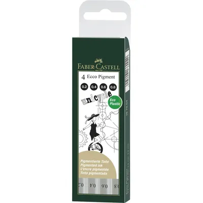 Produktbild von Faber-Castell 167004 technischer Stift Schwarz 4 Stück(e)