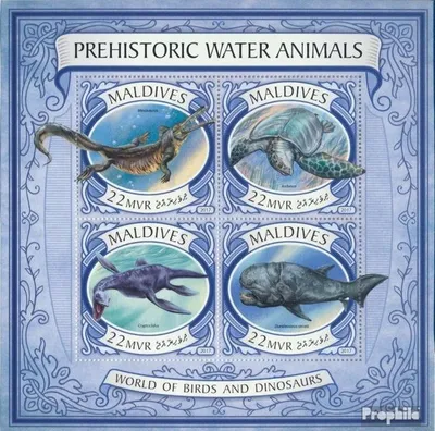 Produktbild von Briefmarken Malediven 2017 Mi 7003-7006 Kleinbogen (kompl. Ausg.) postfrisch Prähistorische Wassertiere