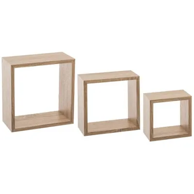 Zdjęcie produktu dla Zestaw trzech dekoracyjnych półek ściennych CUBE S e