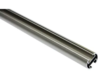 Produktbild von Gardinia Gardinenstange mit Innenlauf II Ø 20 mm edelstahl-optik 120 cm