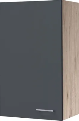 Produktbild von Hochhängeschrank Küche - 50 x 89 cm breit - Basaltgrau Matt San Remo Eiche – Morena