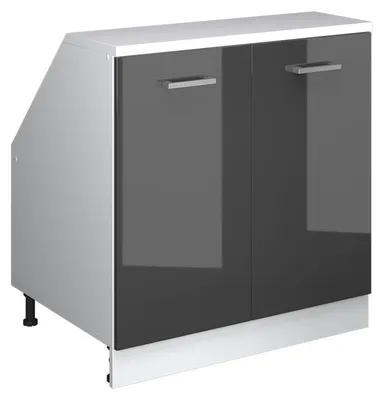 Imagen del producto de Armario para techo inclinado Vicco Rion Antracita alto brillo 80 x 81.6 cm con 2 puertas, 60 cm de profundidad, Model 60396