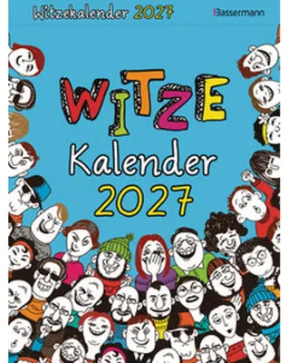 Produktbild von Bassermann Witze Kalender 2027 mit täglichen Witzen und Monatsübersicht