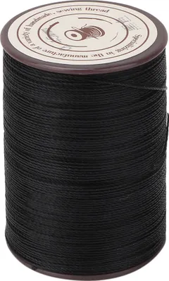Obrázok produktu pre 0,45 mm Ledernähen Wachskabel 160 m/Rollen Handarbeit Strickfaden (schwarz)