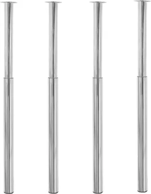 Zdjęcie produktu dla The Living Store Teleskopowe nogi stołu 4 szt. Chrom 710 - 1100 mm