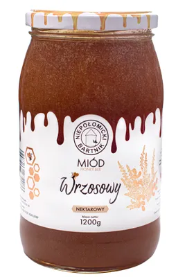 Produktbild von Heidehonig 1200g Roh und Frisch Großes Glas Honig direkt aus der Imkerei