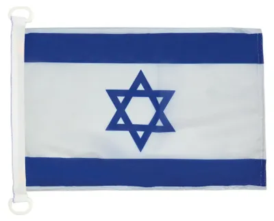 Israel Bootflagge 45x30 cm Polyester Mesh mit Ringen