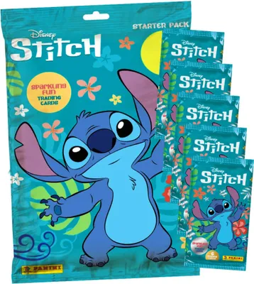 Produktbild von Stitch Karten - (2025) Stitch Trading Cards Sammelkarten - 1 Starter + 5 Booster