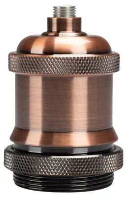 Produktbild von Lampenfassung E27 vintage Edison Lampensockel Rotbronze gebürstet EC429