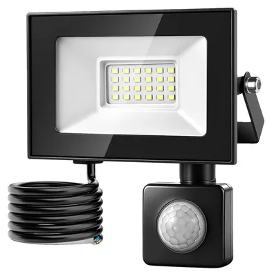 Productafbeelding van LED-schijnwerper, 140° stralingshoek, IP66 waterdicht, 20W, 6500K, 5 stuks