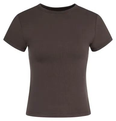 Image de T-shirt pour femmes CALEY - couleur marron, taille XS