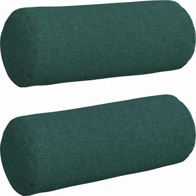 Immagine prodotto di vidaXL Cuscino bolster 2 pezzi verde scuro Ø 15 x 40 cm tessuto