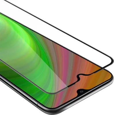 Produktbild von Cadorabo Panzerfolie für Samsung Galaxy A10 Schutzfolie in Schwarz Vollbild Folie Tempered Display Schutzglas