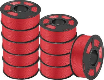 Obrázek produktu pro filament pro 3D tiskárny, ekologický PLA, průměr 1,75 mm, PLAMT Red 10Roll