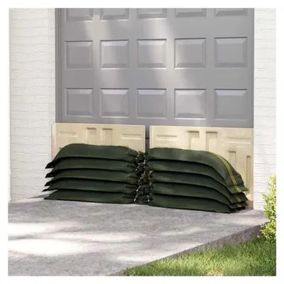 Produktbild von Sandsäcke 10 Stück Grün 120 x 27 cm HDPE mit Griff und Kordelzug für Hochwasserschutz