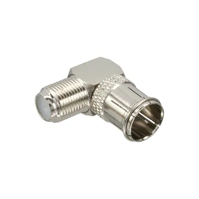Zdjęcie produktu dla InLine® 69923W Adapter wtyczki F-Quick (SAT) do gniazda F (SAT), kątowy