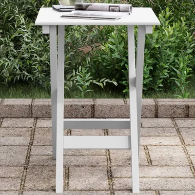 Produktbild von Möbel Beistelltisch Klappbar Weiß Massivholz Pappel - Gartentische 4008873