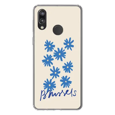 Produktbild von MuchoWow® Handyhülle Schutzhülle Hülle für Huawei P20 Lite (2020) Blume - Design - Brüssel - Minimalismus Silikon Softcase Handy Hülle - Kartenhalter