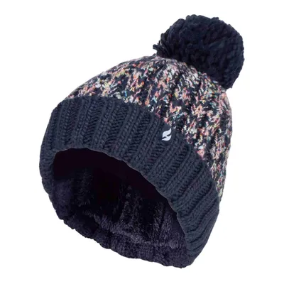 Produktbild von Heat Holders - Damen Beanie Mütze mit Bommel | Strickmütze mit Gefüttert Fleece