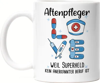 Produktbild von Ich Bin Altenpfleger Weil Superheld Kein Anerkannter Job Ist Tasse Geschenk Danke Sagen