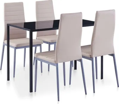 Produktbild von Best Möbel 5-tlg. Essgruppe Cappuccino-Braun - Esszimmer CL1278580 2parcel