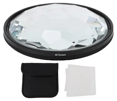 Imagen del producto de Filtro caleidoscópico para cámara, alta transmisión de luz, efectos de lentes de vidrio óptico, 72 mm