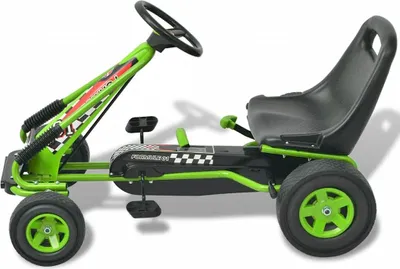 Obrázek produktu pro vidaXL šlapací motokára s nastavitelným sedadlem zelená