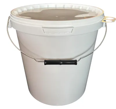 Produktbild von SILPLAST Eimer mit Deckel 15L x 1 Kunststoffeimer 15 Liter lebensmittelecht stapelbar Plastikeimer leer Weiß