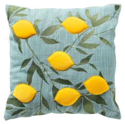 Productafbeelding van Dutch Decor kussensloop, citroenprint, 45x45 cm, blauw