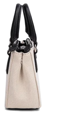 Produktbild von Damenhandtasche, zweifarbig, mit Magnetverschluss, verstellbarer Schulterriemen, 20x15 cm