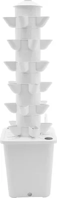Image de Tour de culture hydroponique, 30 emplacements pour plantes, 6 niveaux, BLANC