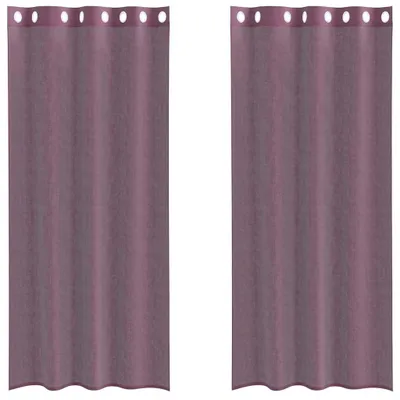 Obrázok produktu pre vidaXL Voálové záclony s očkami 2 ks. Fialové 140x245 cm