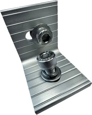 Produktbild von 2x Verbindungswinkel 90° silber Alu Solarprofil 40x40 inkl.Schrauben M8