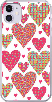 Produktbild von MuchoWow® Handyhülle Schutzhülle Hülle für Telefoonhoesje iPhone 11 Mädchen - Herz - Liebe - Muster - Mädchen - Kinder - Kinder - Kind Silikon Softcase Handy Hülle - Handytasche