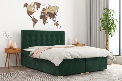 Obrázek produktu pro FurMeb24 Skˆov postel CARLO - 160 x 200 cm - s matrac - zelen 37
