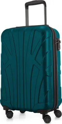 Produktbild von Suitline - leichtes Handgepäck 55x35x20 cm Flugzeug-Trolley 34 L Bordgepäck Hand-Koffer leicht Bord-Koffer 4 Rollen Kabinengepäck Hand Luggage TSA ,Aquagrün