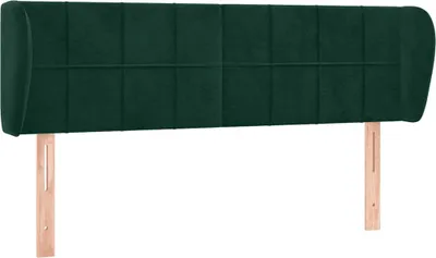 Produktbild von vidaXL Kopfteil mit Ohren Dunkelgrün 147x23x78/88 cm Samt