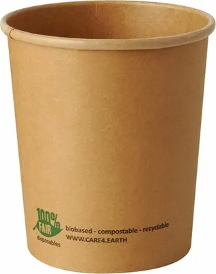 Produktbild von 25x PAPSTAR -Suppenbecher Pappe rund 940 ml braun biologisch abbaubar