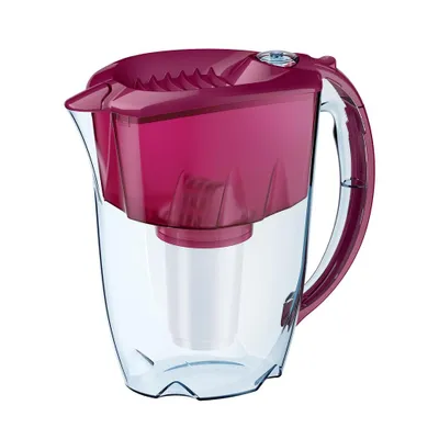 Produktbild von AQUAPHOR PRESTIGE Tischwasserfilter - Kannenfilter Krisch-Rot mit A5 Wasserfilter-Kartusche für bis zu 350 Liter frisch gefiltertes Wasser