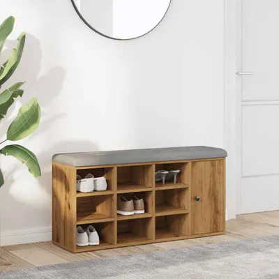 Produktbild von Hochwertig Schuhbank Artisan-Eiche 102x32x50 cm Holzwerkstoff 857622