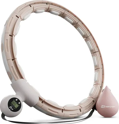 Produktbild von Hop-Sport Hula Hoop Reifen HS-C113HH, mit Gewicht & 16 Massagenoppen, einstellbare Größe (69 - 110 cm), für Erwachsene - Fitness & Bauchmuskeltraining