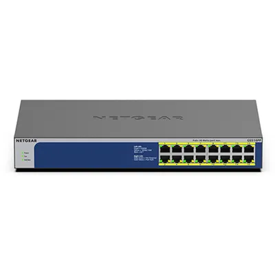 Zdjęcie produktu dla NETGEAR Switch 16x GB GS516PP-100EUS unmanaged POE HighPower