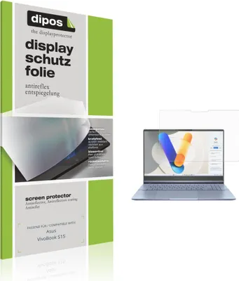 Produktbild von 2x Schutzfolie für Asus VivoBook S15 matt Displayschutzfolie Folie Display Schutz dipos