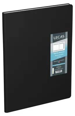 Zdjęcie produktu dla Kalendarz Lecas, klasyczny, rok 2024, widok tygodniowy, format 21 x 27 cm, miękka oprawa, możliwość odrywania kartek, kolor czarny