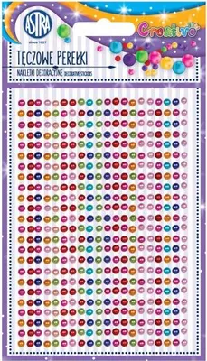 Zdjęcie produktu dla Naklejki dekoracyjne tęczowe perełki ASTRA do scrapbookingu