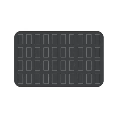 Produktbild von Schaumstoffeinlage mit 40 Ausstanzungen, 40 mm, feinporig