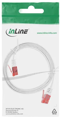 Produktbild von InLine Patchkabel flach, U/UTP, Cat.6, weiß, 1,5m, 1,5 m, Cat6, U/UTP (UTP), RJ-45, RJ-45, Weiß