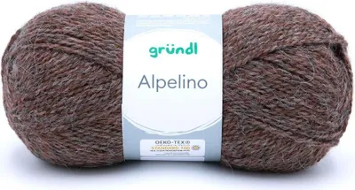 Produktbild von Gründl Alpelino 100g Mützen-/Schalwolle dicke Wolle 80% Polyacryl, 20% Alpaka 09 kastanie-meliert
