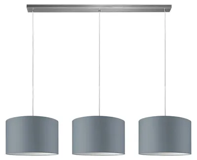 Produktbild von Home Sweet Home Hängeleuchte Beam 3L, E27, grau Lampenschirm, 35cm